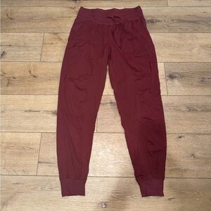 Lululemon‎ Athletica Dance Studio Unlined Joggers Size 6 Maroon